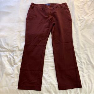 Burgundy Apt. 9 Torie straight leg pants
